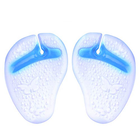 footinsole Forefoot Insoles Cooling Gel Foot Pad with Raised Ridge (2 Cushion Pads) - 1 Pair
