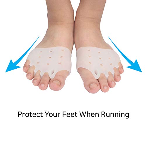 Metatarsal Pads for Men and Women - Gel Toe Separators with Forefoot Cushion
