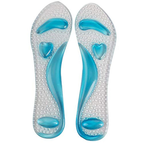 footinsole Arch Support Shoe Insert – Effective Support for Fallen, Flat or Weak Arches (with Heel Cushion, Blue)