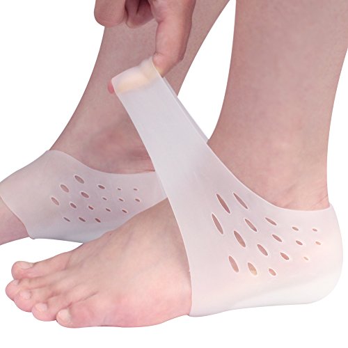 1 Inch Height Increase Insole - Invisible Heel Lift Pads - Silicone Gel Inserts Socks