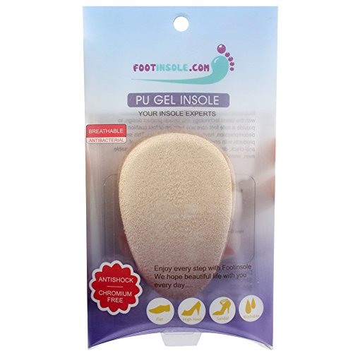 footinsole Shoes Inserts for Heels - Suede Massage Gel Heel Cushion Pad - Relief from Heel 1 Pair