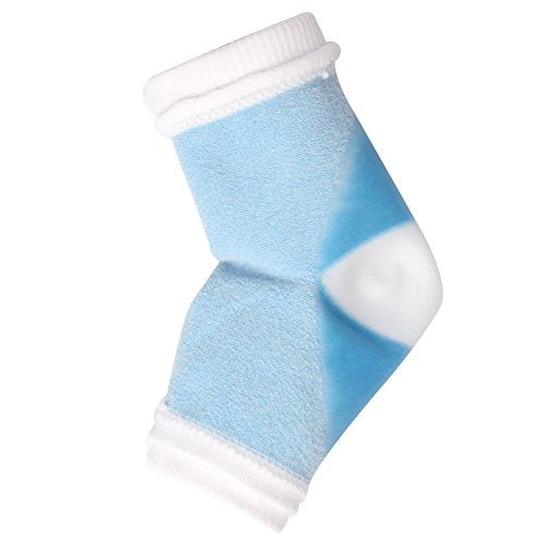 Gel Heel Socks for Men and Women - Open Toe Soft Silicon Hydrating Gel Socks for Dry Cracked Feet and Pain Relief (Blue) -2 Pairs