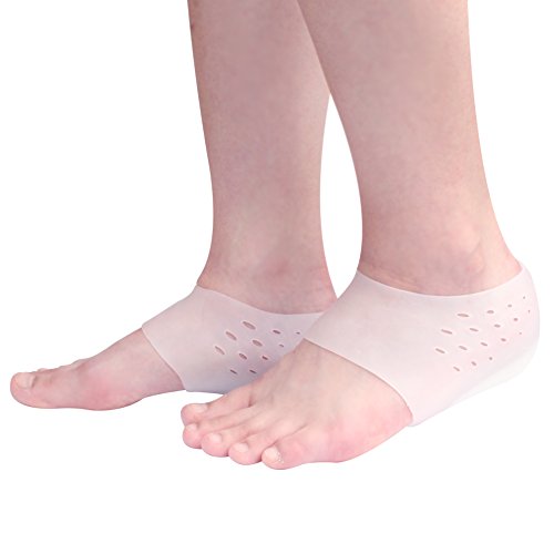 1 Inch Height Increase Insole - Invisible Heel Lift Pads - Silicone Gel Inserts Socks