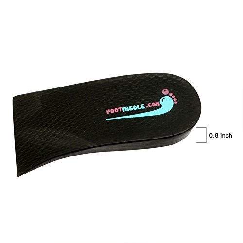 footinsole Height Increase Shoes Insoles Lift Kit 0.8 inches Heels Inserts (Black, 2 Pairs)