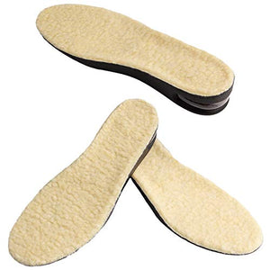 Height Increase Insoles with Fur and Air Cushion - 1.2" Shoe Lifts - Heel Lift (US Men's 7-9.5) Beige