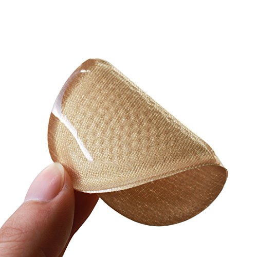 footinsole Shoes Inserts for Heels - Suede Massage Gel Heel Cushion Pad - Relief from Heel 1 Pair