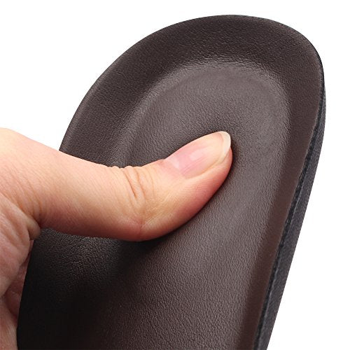 footinsole Heel Cushion Dress Shoe Insoles - Best Shoe Inserts - Leather Brown
