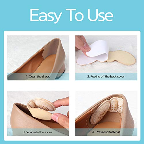 Gel Heel Cushion Inserts – High Heel Shoe Pads – Heel Grip Liner Insert (3mm Thickness, Beige)