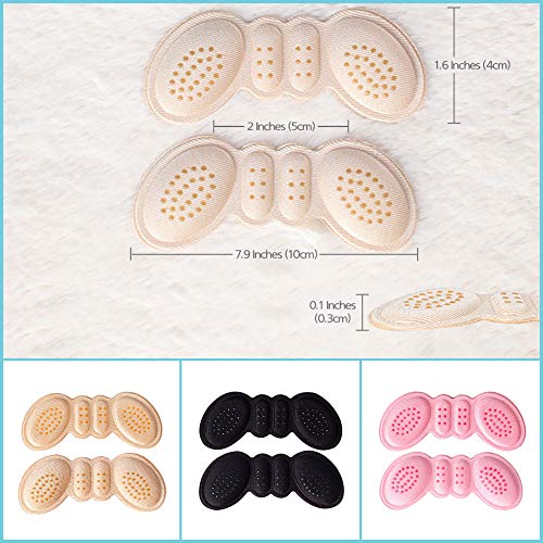 Gel Heel Cushion Inserts – High Heel Shoe Pads – Heel Grip Liner Insert (3mm Thickness, Pink)