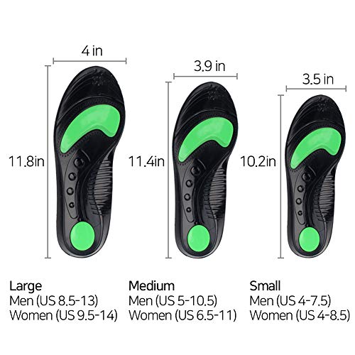 Gel Insoles Women - Comfort Shoe Inserts with Massaging - Men (US 4-7.5), Women (US 4-8.5)